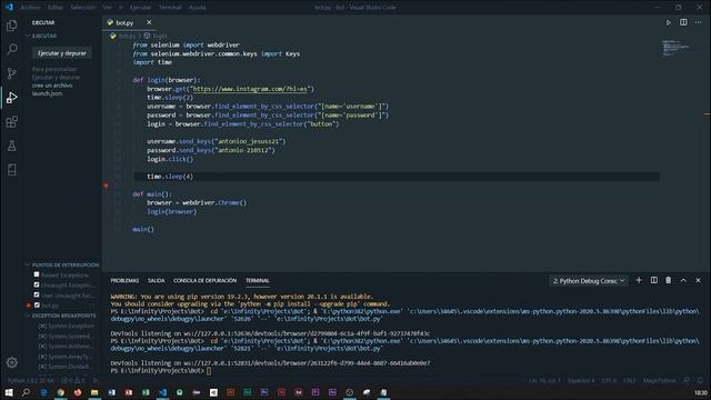 Instagram Bot con Python, crea tu bot #1 смотреть онлайн