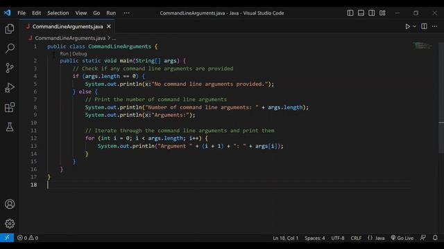 Java Command Line Arguments смотреть онлайн