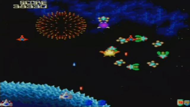 Classic TurboGrafx-16 Game Galaga '90 in HD 720p смотреть онлайн