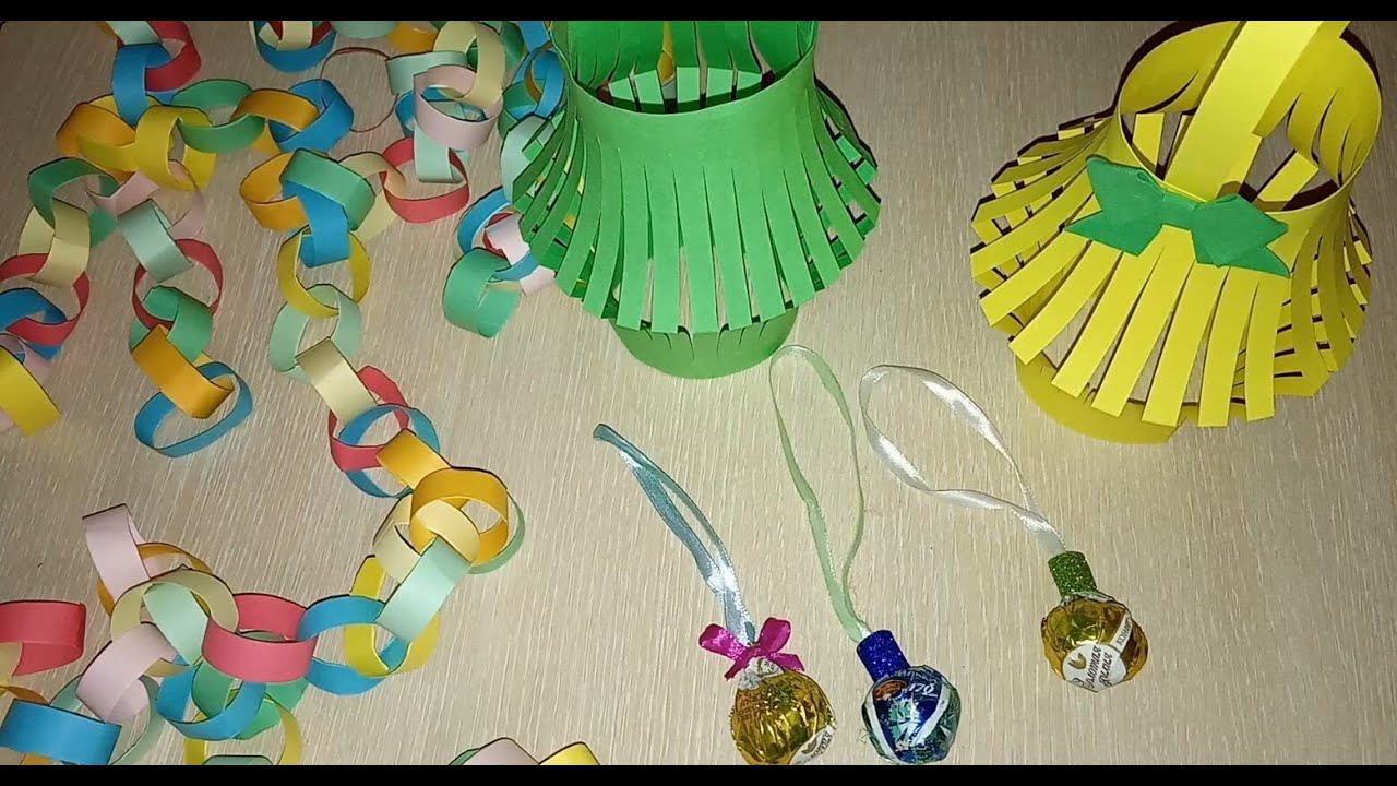 Игрушки на елку из бумаги и фантиков//вспомнила детство смотреть онлайн