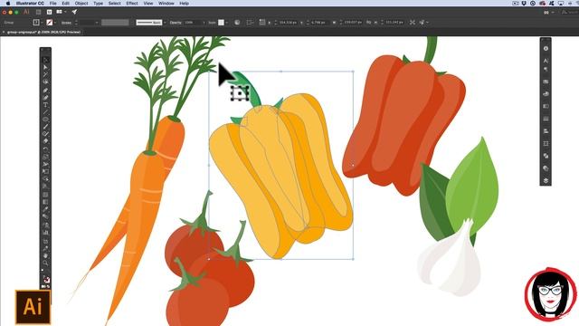 How to group and ungroup objects in Illustrator смотреть онлайн