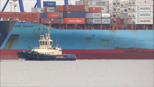 ALS Juno sets sail from Felixstowe Trinity 7 with assistance of two Svitzer tugs 1st October 2020 смотреть онлайн