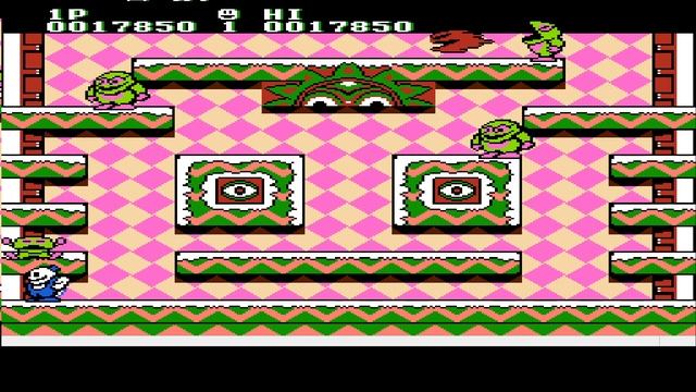 Прохождение игры Snow Brothers на NES - летсплей#11 (часть 1) смотреть онлайн