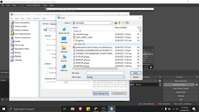 Restore Database Using MySQL Administrator смотреть онлайн