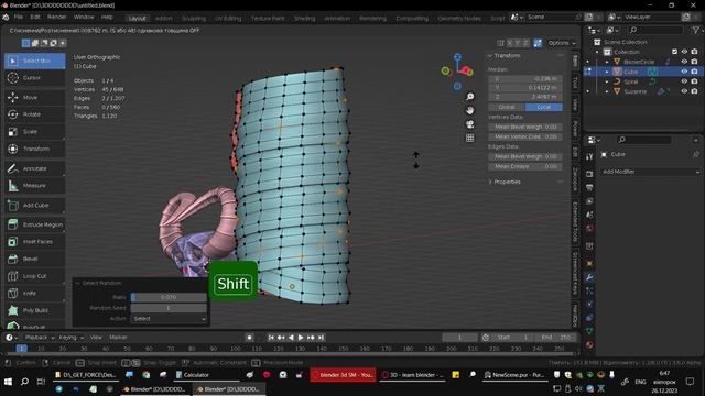 blender skill: Easy TRUE WRAPS in Blender without addons #3 смотреть онлайн