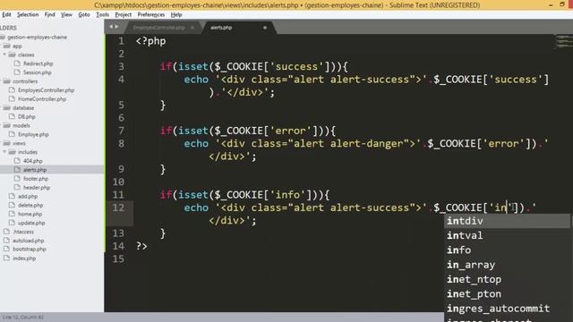 Application de gestion d'employés ب PHP MVC و PDO تحديث 2019 (alert messages) смотреть онлайн