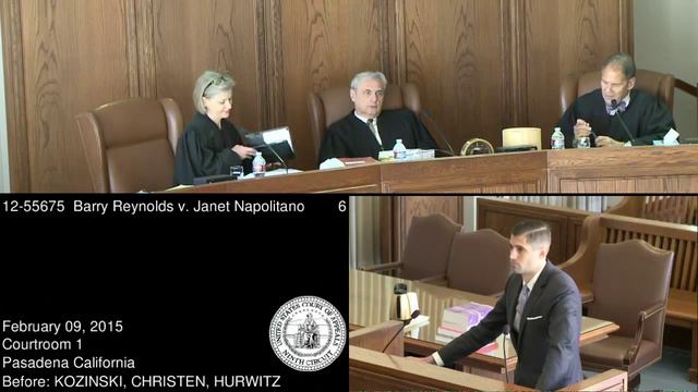 12-55675 Barry Reynolds v. Janet Napolitano смотреть онлайн
