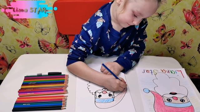 Урок рисования 4. Как нарисовать деда мороза. Учимся рисовать и срисовывать. смотреть онлайн