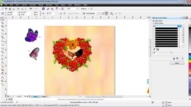 Wedding Reception Catering Service Dinner Menu Standy Flex Design 35’’x72’’|Corel Draw x6 tutorial смотреть онлайн