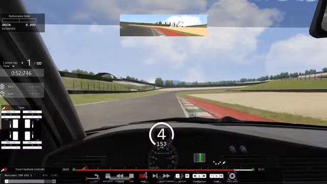 Assetto Corsa, Mugello, Mercedes 190 EVO 2 - 2:03:535 смотреть онлайн