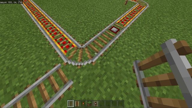 Как построить Автоматические стрелки для железной дороги в Майнкрафт смотреть онлайн