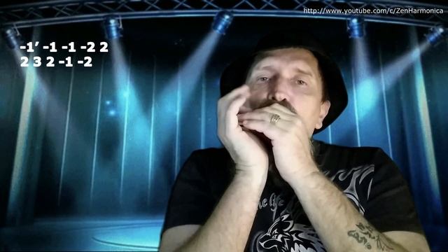 Блюз Литл Уолтер "Эванс Шаффл" / Little Walter's "Evans Shuffle" на губной гармошке С + табы смотреть онлайн