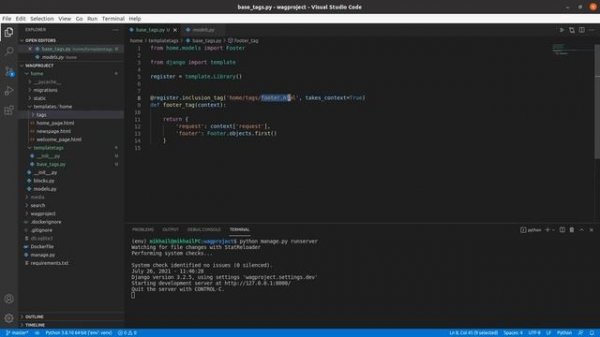Уроки по Wagtail 14 | Добавление фрагментов к html страниц