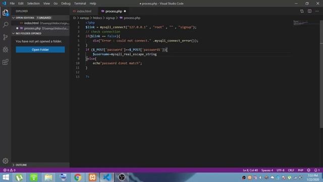 Connect signup page with database using php and mysql with source code смотреть онлайн