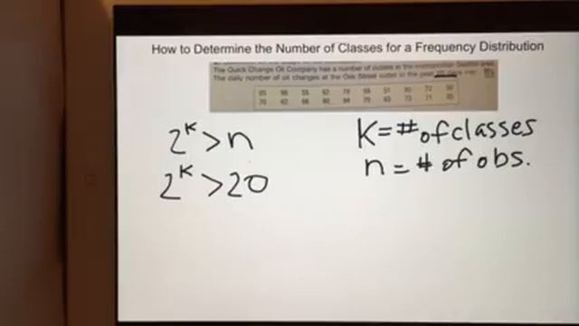 How to determine the number of classes for a frequency distribution смотреть онлайн