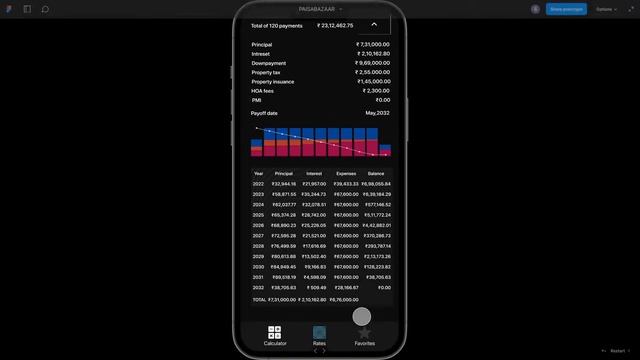 Figma prototype of Finance App Mortgage calculator. смотреть онлайн