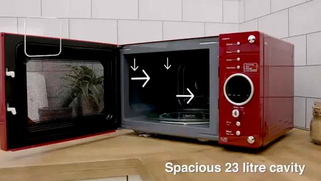 Daewoo KOR8A9RBR Retro Design Microwave, 800 W, 23 Litre, Black смотреть онлайн