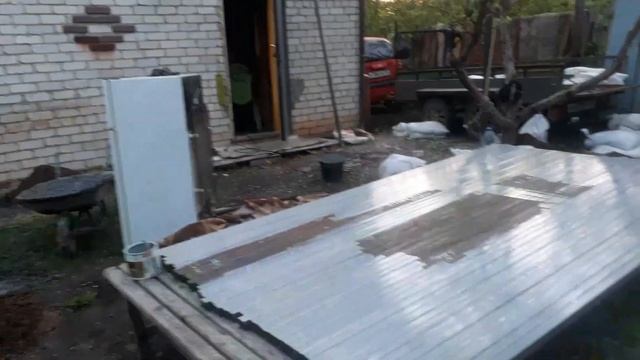 Навес из проф трубы