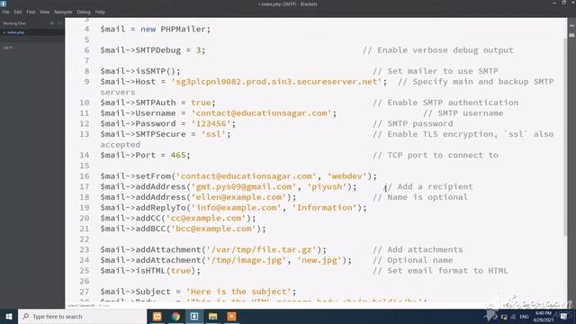 How to send SMTP Email by using PHPMailer 5.2 stable | SMTP Email by using Business Email ,Godady смотреть онлайн