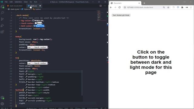 How To Make Website Dark Mode | Javascript tutorial смотреть онлайн