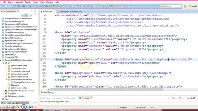 63.Spring JdbcTemplate using annotation смотреть онлайн