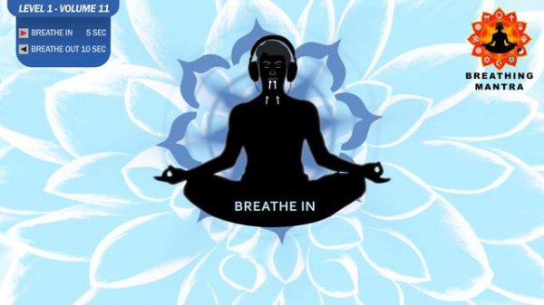 Guided Breathing mantra ( 5 - 10) Pranayama Breathing Exercise Level 1 vol 11
