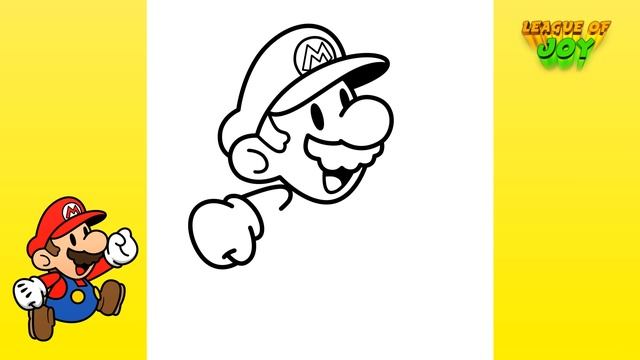 How to DRAW SUPER MARIO easy - Paper Mario смотреть онлайн