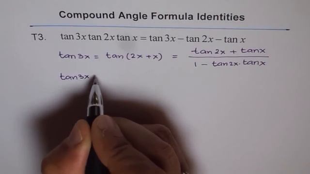 Compound Angle Trigonometric Identity Tan3x tan2x tanx = tan3x - tan2x - tanx смотреть онлайн
