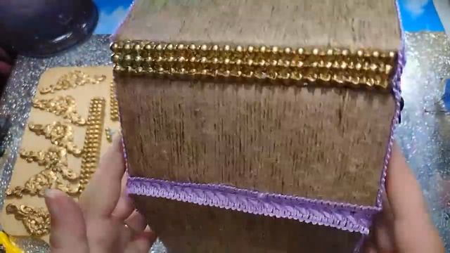 DIY. Идея шкатулки сундучка из картона и джутового шпагата своими руками! Декупаж коробки! Саквояж) смотреть онлайн