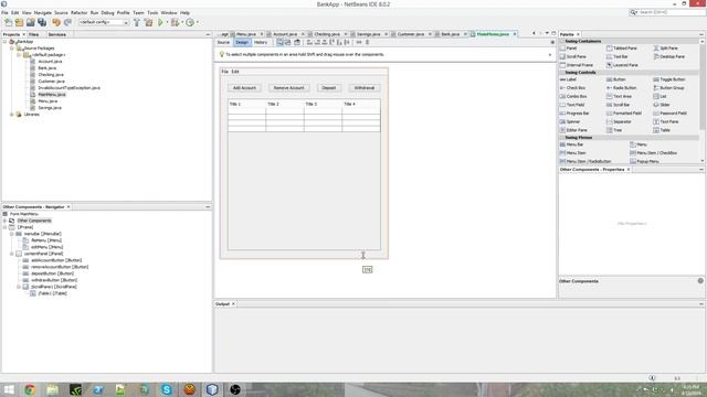 Java Bank App Swing GUI Part 1 смотреть онлайн