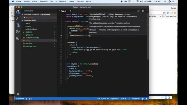 Consumiendo Webservice de tipo REST, JSON con React Native смотреть онлайн