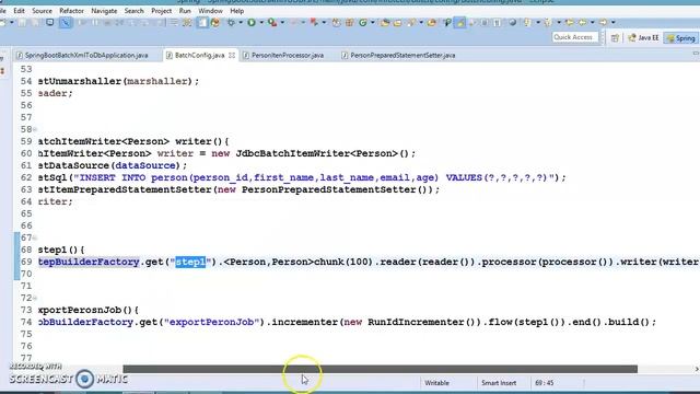 104.Spring Boot Batch Read XML file and write to MySQL Database смотреть онлайн