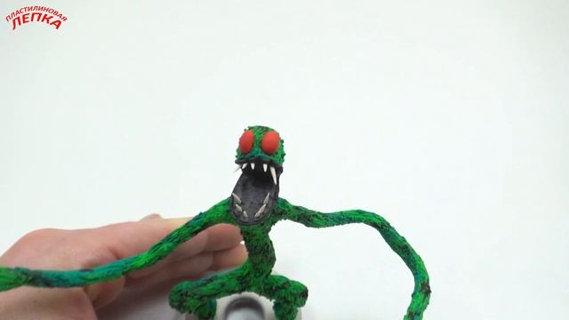 Зеленый Монстр Радужные Друзья Роблокс Rainbow Friends из пластилина смотреть онлайн