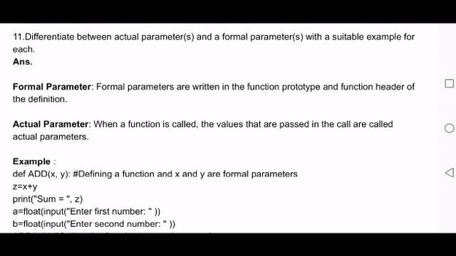 Python Functions Anskey Class.12 computer science смотреть онлайн