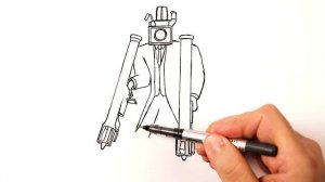 Как нарисовать Большой Камерамен с базуками