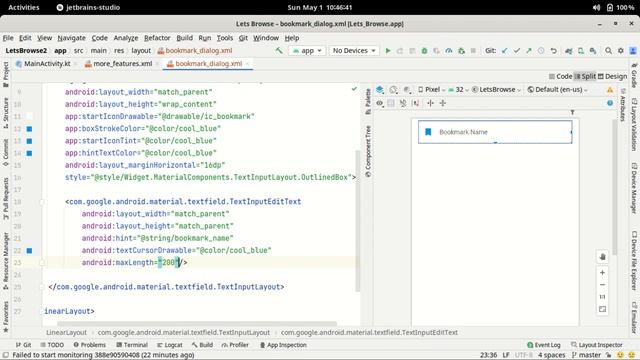 31.Design & Show Custom Bookmark Add Dialog | MaterialAlertDialog | Android Studio Kotlin смотреть онлайн