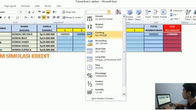 Tutorial Sistem Kredit Menggunakan Microsoft Excel #2 смотреть онлайн
