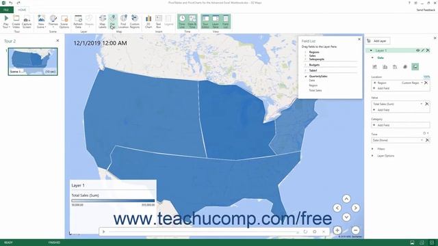 Excel 2019 & 365 Tutorial World Map Options Microsoft Training смотреть онлайн