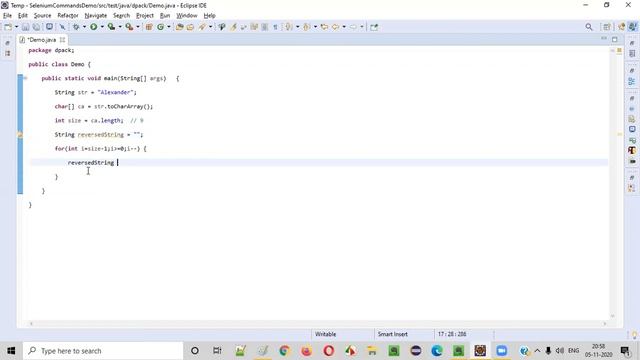 Java program to reverse a String смотреть онлайн
