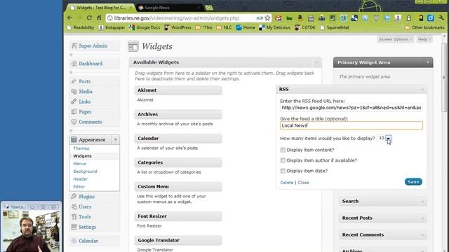 WordPress: Implementing the RSS widget смотреть онлайн