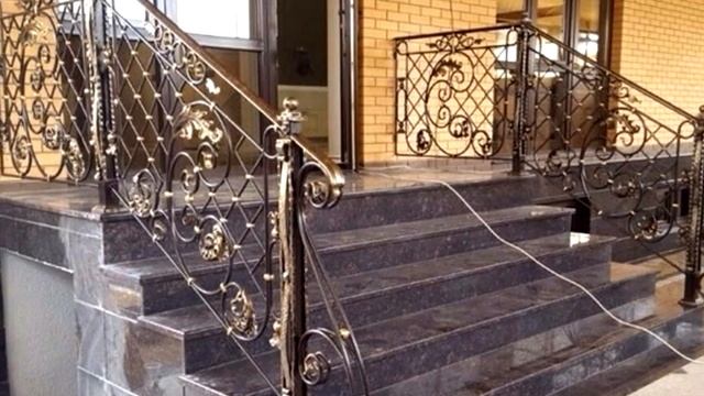 Кованые перила на крыльцо частного дома, дизайн кованых перил смотреть онлайн