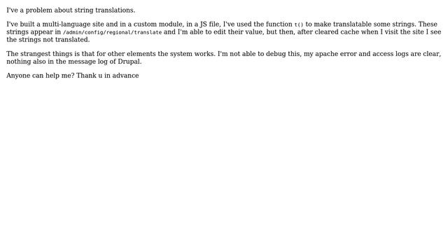Drupal: Translate a JS string from interface translations doesn't work смотреть онлайн