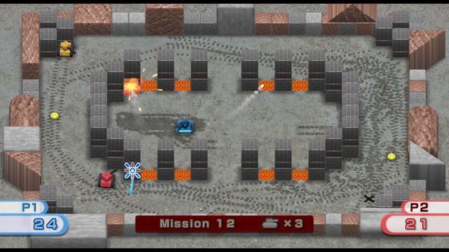 Wild man tries to control TWO tanks simultaneously to beat 2-player MASTER MOD in Wii Tanks смотреть онлайн