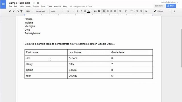 Sorting Text and Tables in Google Docs смотреть онлайн