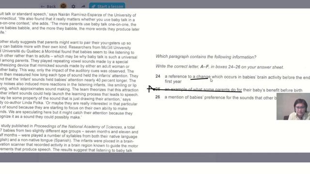 Подробный разбор ответов  (24-26) IELTS Reading - How Baby Talk Gives Infant Brains A Boost #ielts