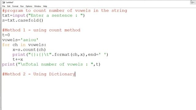33 Program to count number of vowels in the String in Python by Hemanth Academy смотреть онлайн