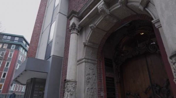 4K. Germany. Hamburg. Walking around Hamburg center