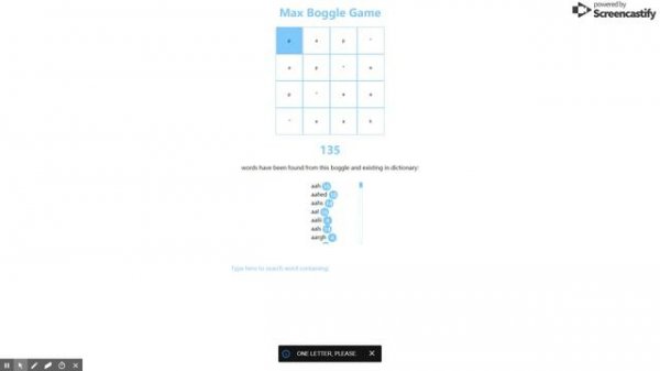Max boggle game