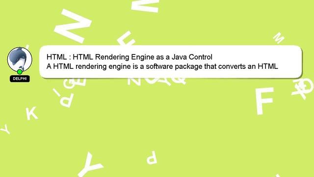 HTML : HTML Rendering Engine as a Java Control смотреть онлайн