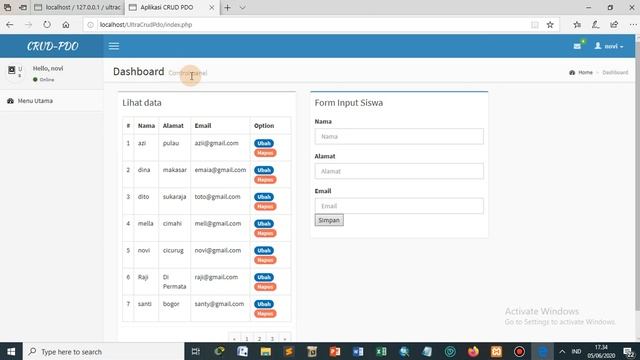 Aplikasi CRUD Data Siswa dengan PDO ,PHP mysql смотреть онлайн